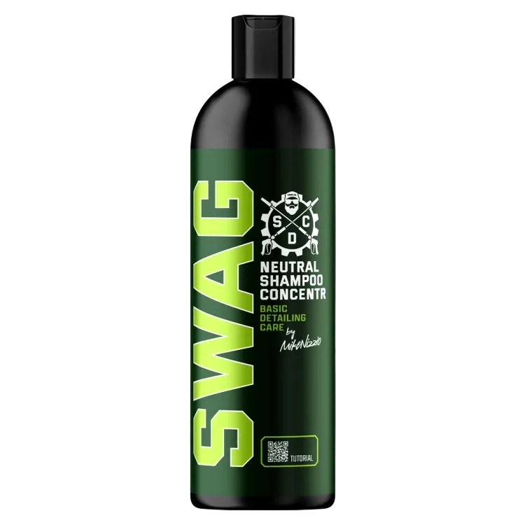 Frasco de champô automóvel concentrado neutro SWAG Basic, para lavagem e cuidado de veículos.